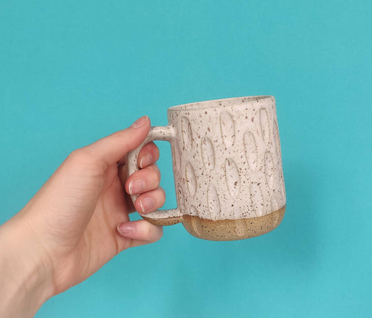 Fat Honeycomb White Mug: 12oz