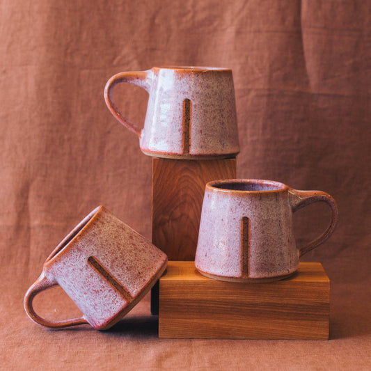 Handmade Ceramic Mug in Glossy Pink